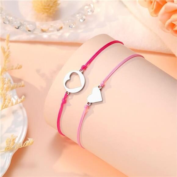 High Quality‎ Back to School Gifts Mother Daughter Matching Bracelet Set of 2 - Picture 3 of 7